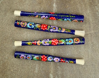Female cigarette mouthpiece|Women&#39;s cigarette holder|Wood cigarette mouthpiece|Flower cigarette holder|Slim long cigarette holder|Petrykivka