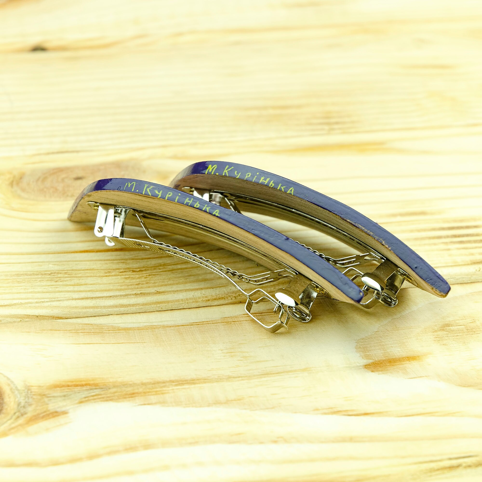 Wooden Decorative Hair Cliphair Accessorieshand Painted Hair Etsy