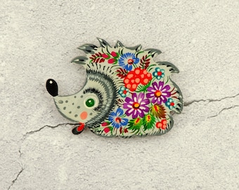 Small souvenir gifts  fridge magnets|Wooden decorative magnets, painted with bright floral painting|Memorable gifts to friends about Ukraine