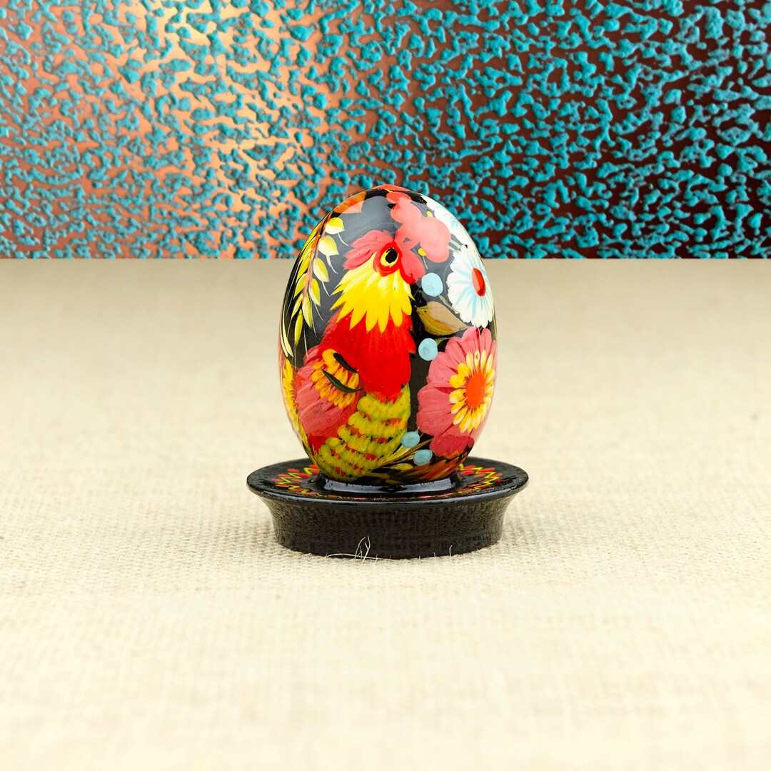 Petrykivka Painting Easter Egg | Ukrainian Folk Art Decor - Etsy
