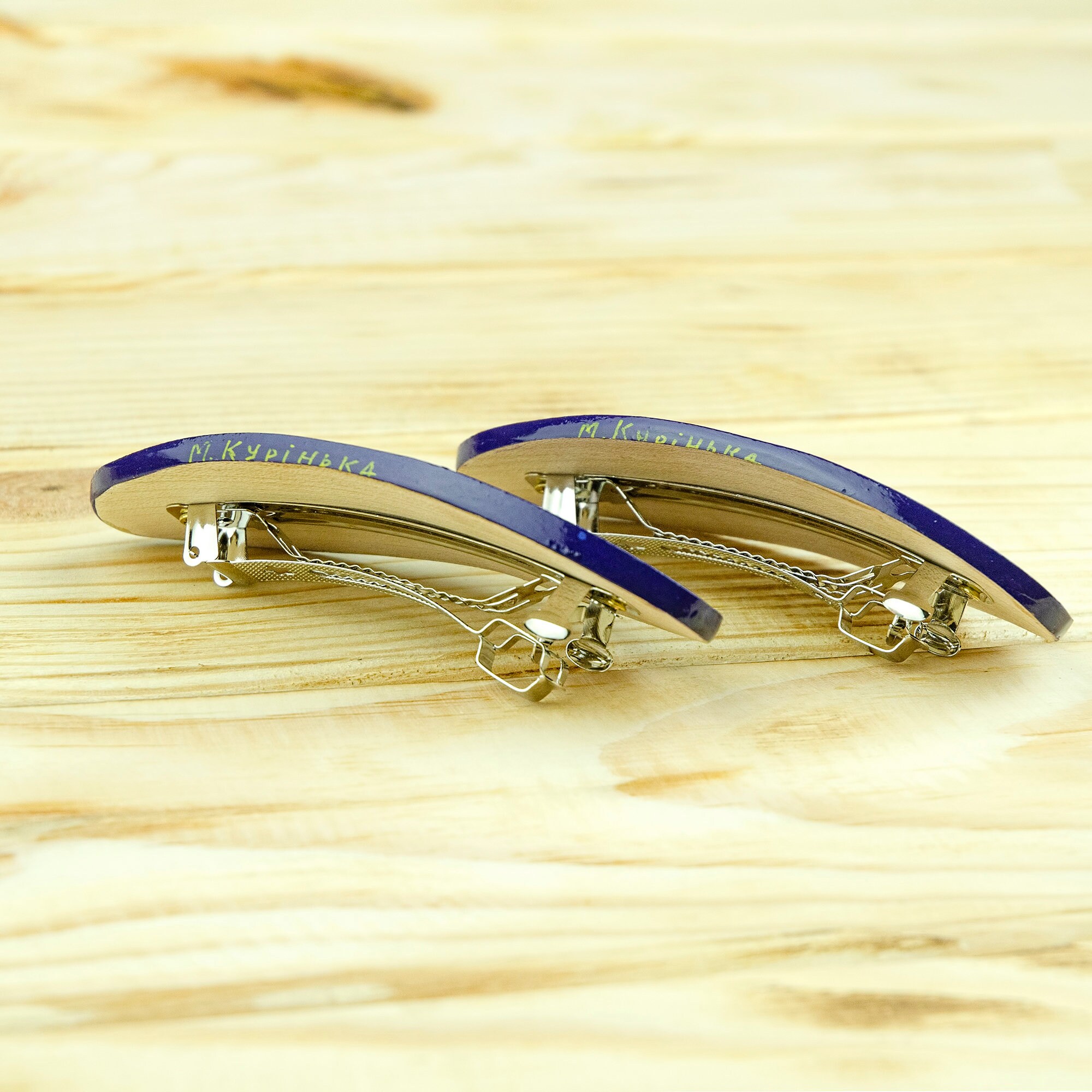 Wooden Decorative Hair Cliphair Accessorieshand Painted Hair Etsy