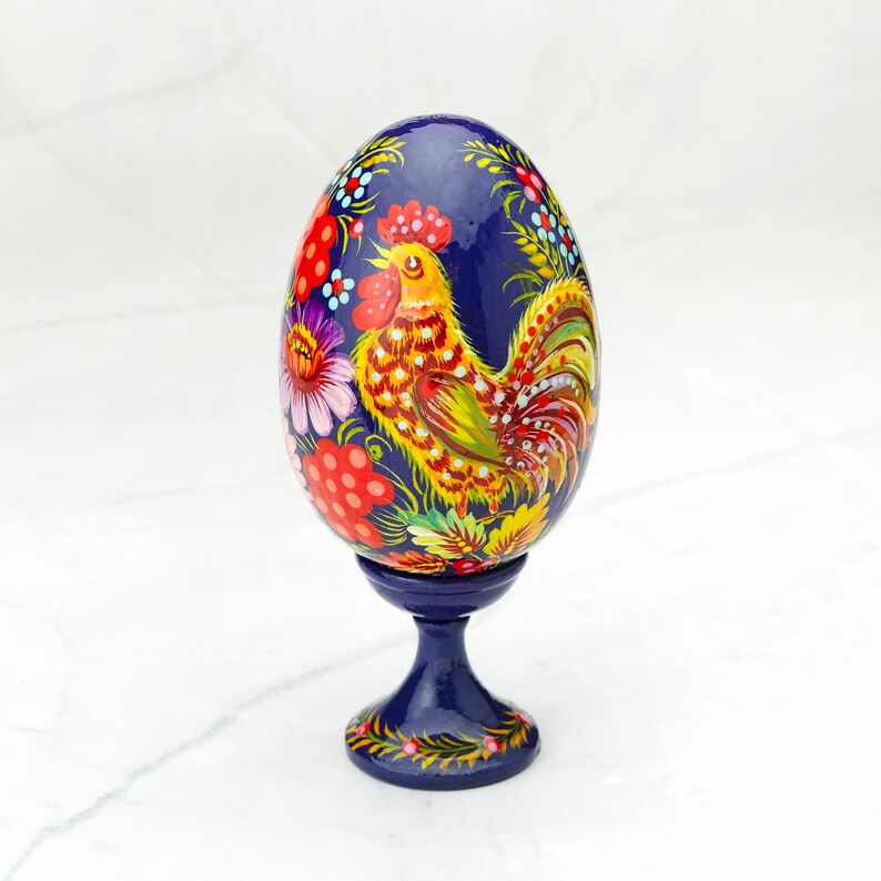 Ukrainian Easter Egg| Wooden Decorative Easter Egg, Painted With ...
