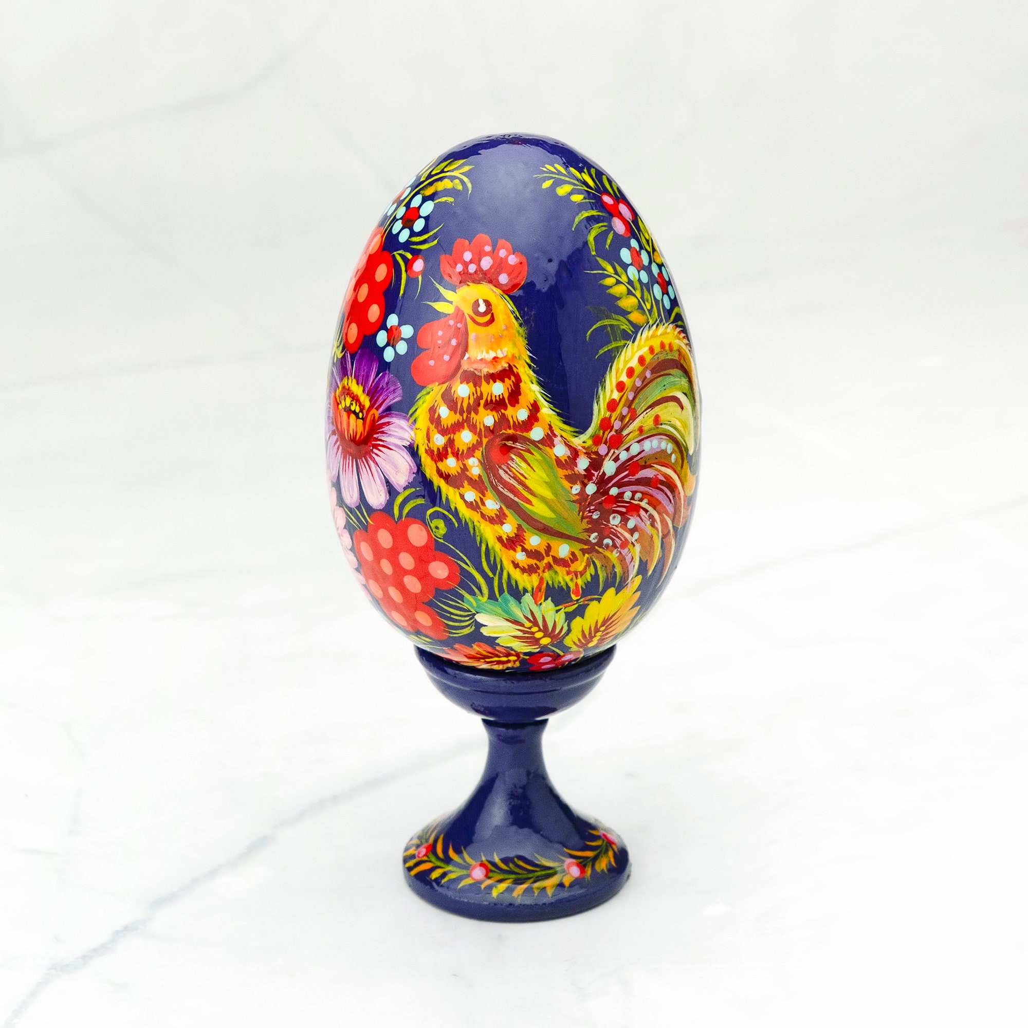 Ukrainian Easter Egg| Wooden Decorative Easter Egg, Painted With ...