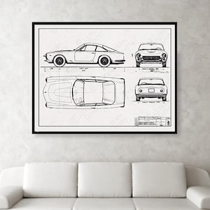 Vintage Ferrari 250 GT Lusso Art Print