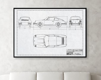 ヴィンテージ ポルシェ 911 の設計図 - Etsy 日本