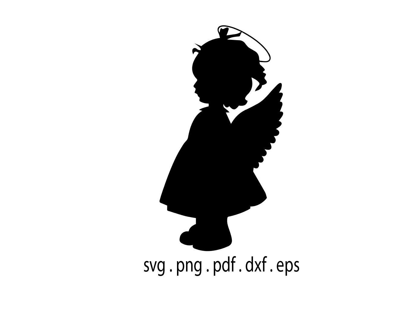 ANGEL SVG File Angel Svg Png Eps Dxf Files Angel Clipart Etsy