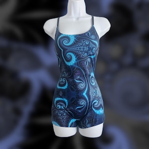Fractal Festival Romper Trippy One-Piece Clothing Rave Jumpsuit