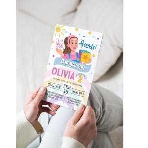 Ms. Rachel Invitation, Ms. Rachel Birthday Invitation, Digital ...