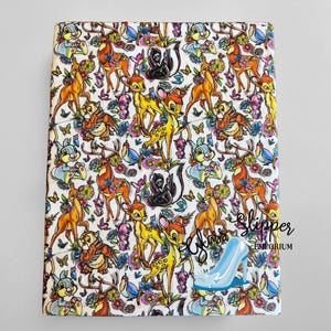 Disney inspired cotton fabric, Bambi inspired Cotton Fabric, Cotton Fabric, Sewing, 1 yard, One yard, Bambi, Thumper