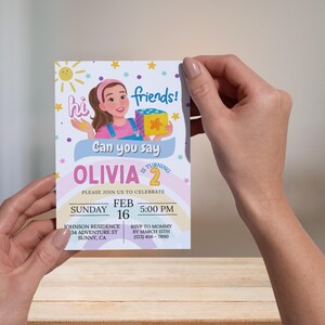 Ms. Rachel Invitation, Ms. Rachel Birthday Invitation, Digital ...