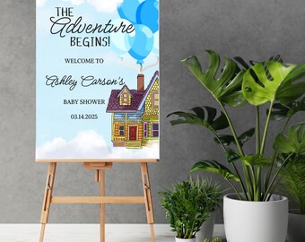 Adventure Awaits Baby Shower Willkommensschild (Digitaler Download)