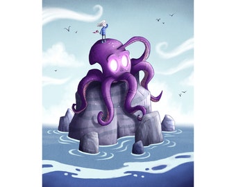 Octopus Friend Art Print