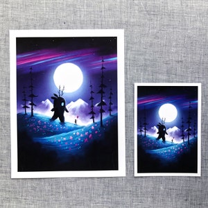 Full Moon Valley Art Print image 4