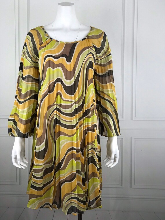 Vintage 60s Pychadelic Pleated Jonathan Logan Brig