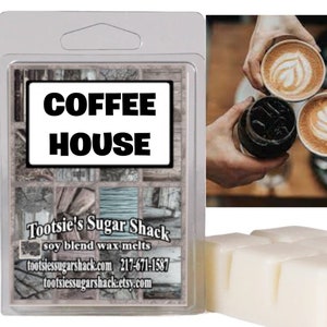 coffee wax melts, soy coffee wax melts, soy coffee wax tarts, coffee house wax melts