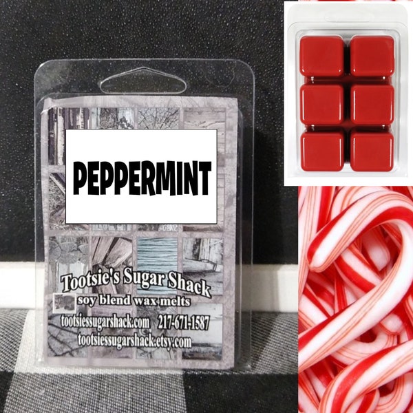 peppermint wax melts, strong peppermint wax melts, christmas wax melts