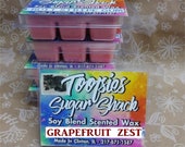 grapefruit wax tart melts, fruity wax melts, strong wax tart melts