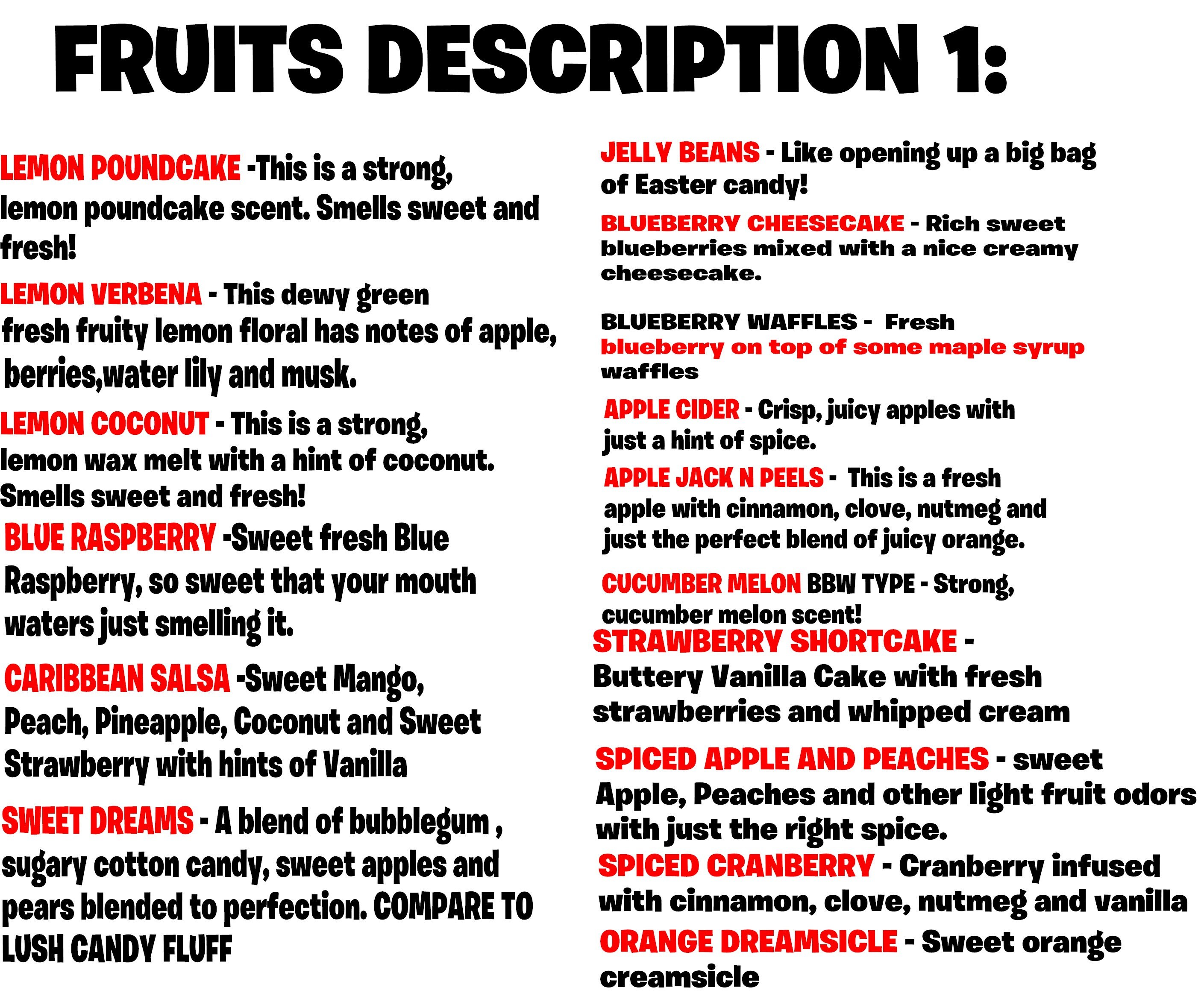 Fruit Wax Melts Choose Your Scent Strong Fruit Wax Tart Etsy