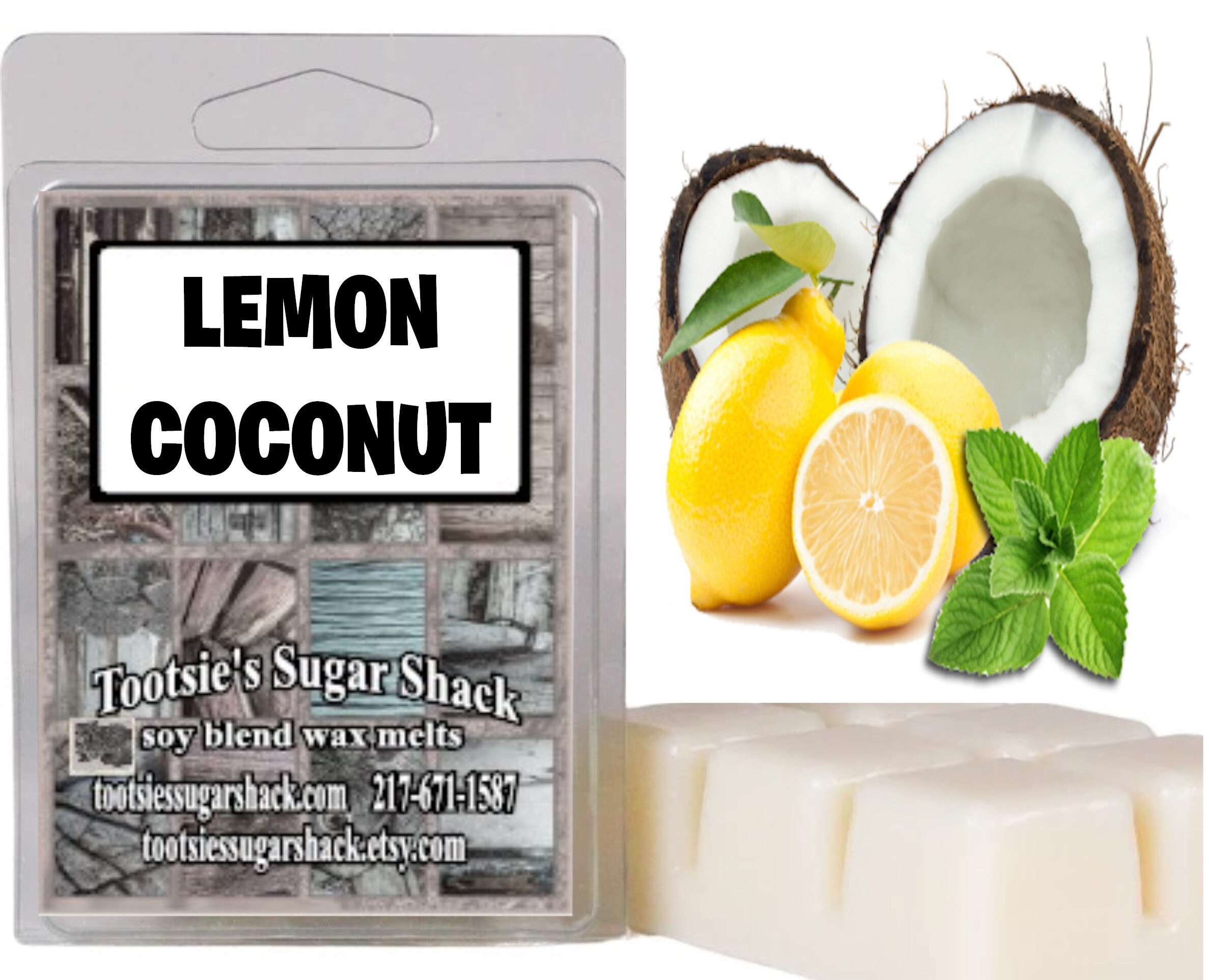 Lemon Coconut Wax Melts Strong Lemon Wax Melts Lemon Wax Etsy UK