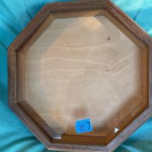 Walnut Sailor's Valentine Box, Front Load Beveled Frame (10 inch)