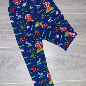 Kinder / Baby / Kleinkind / Teen Leggings Hosen Blue Farmyard