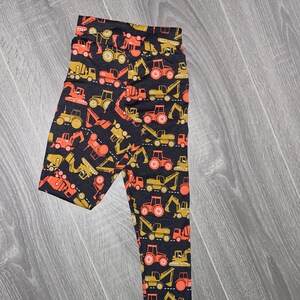 Kinder / Baby / Kleinkind / Teen Leggings Hosen Orange/Yellow Trucks