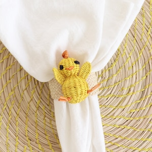 Chick Napkin Ring iraca/straw/easter