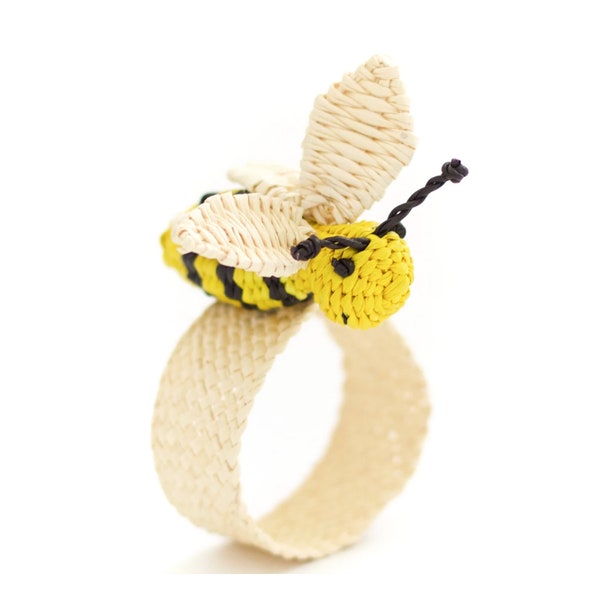Bumble Bee Napkin Ring/ Iraca/Raffia- Klatso