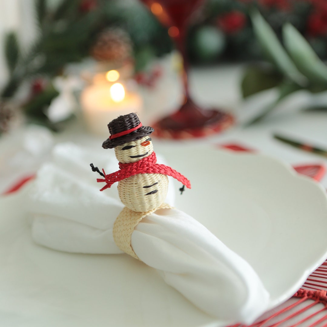Snowman Napkin Ring/klatso/holiday Table Decor Etsy