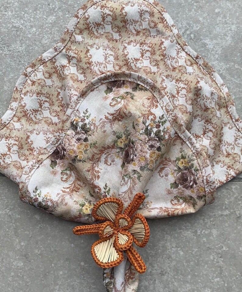 Orchid straw/raffia napkin rings Etsy