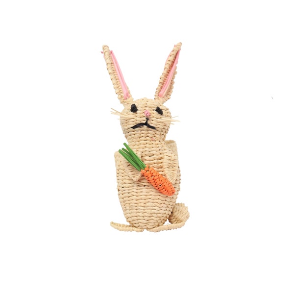 Easter Bunny Napkin Ring iraca/straw/easter