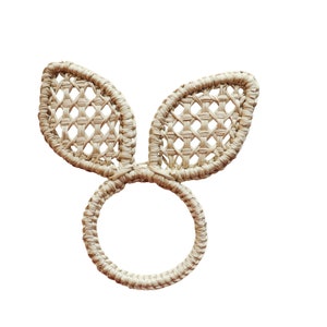 Bunny Napkin Ring iraca/straw/easter image 1