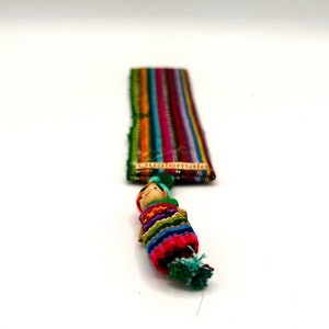 Guatemalan Bookmark Rainbow - Mayan Art - Maya Tribal - Indigenous Handmade - Hand woven Mayan Textiles - Natural dye Organic - Lake Atitlan