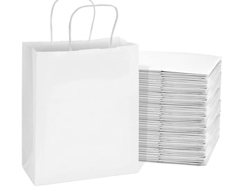 100 SMALL Red /& WHITE STRIPE PAPER BAGS SIZE 5 X 7 CANDY SWEET GIFT