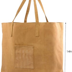 PRIME LINE PACKAGING Double Stitched Waxed Canvas Tote Bag W/ Front ...