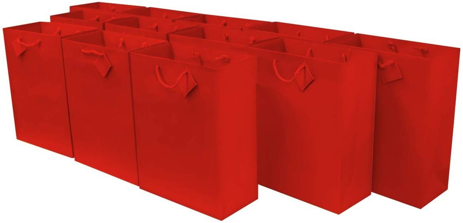 Red Gift Bags With Handles Designer Solid Red Paper Gift Wrap Etsy