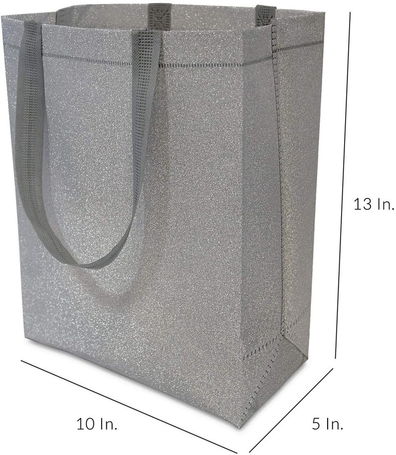 Large Reusable Glitter Gift Bags With Handles Party Favor Bags Etsy