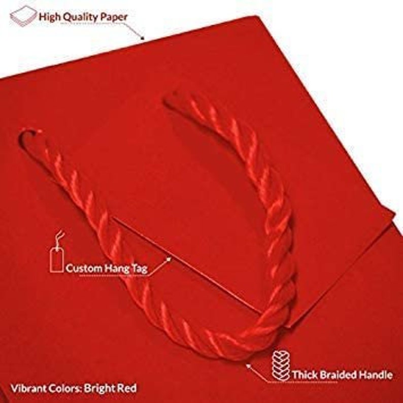 White Gift Bags With Handles Designer Solid White Paper Gift Etsy