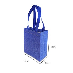 12 Pcs. Small 6x3x8 Reusable Glitter Gift Bag With - Etsy