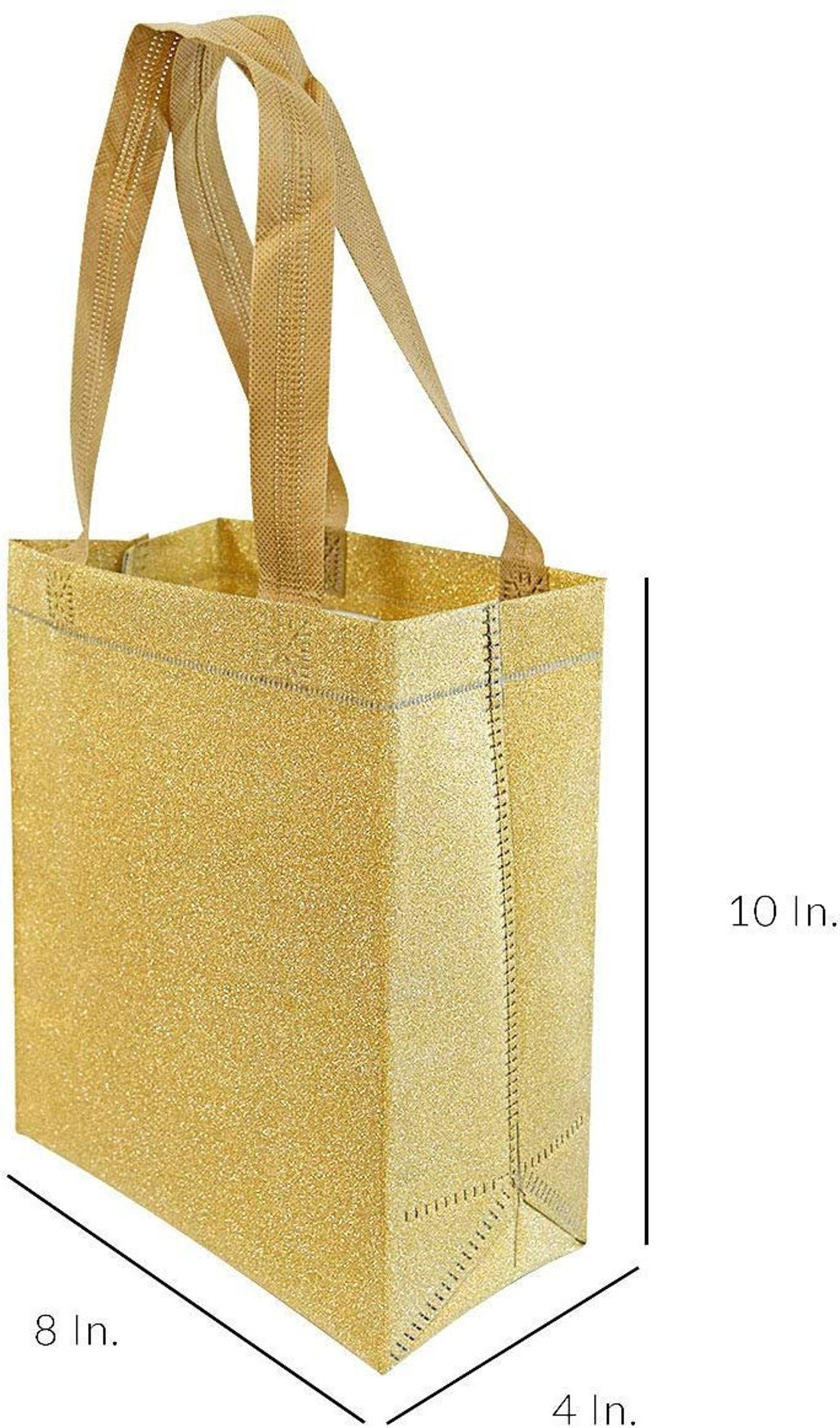 blue glitter gift bags