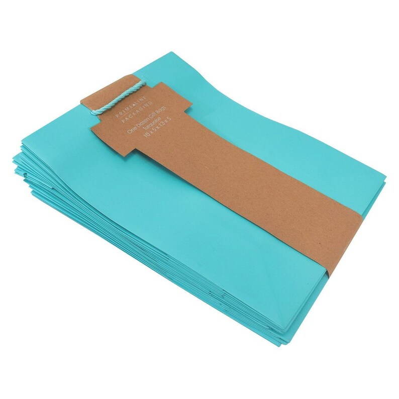 Large Turquoise Premium Quality Paper Gift Bags With Handles Etsy