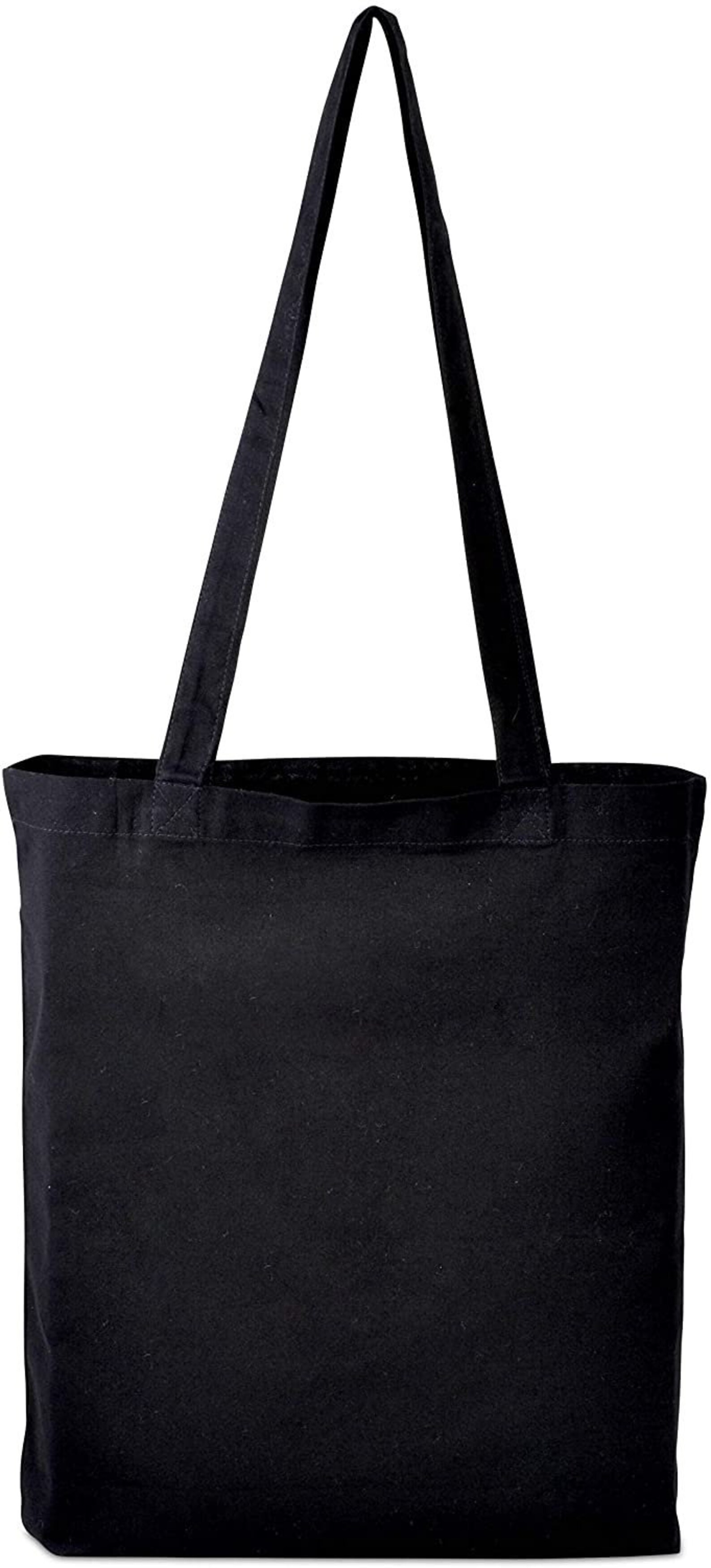 Black Cotton Tote Bag EcoFriendly Recycled Shopping Etsy
