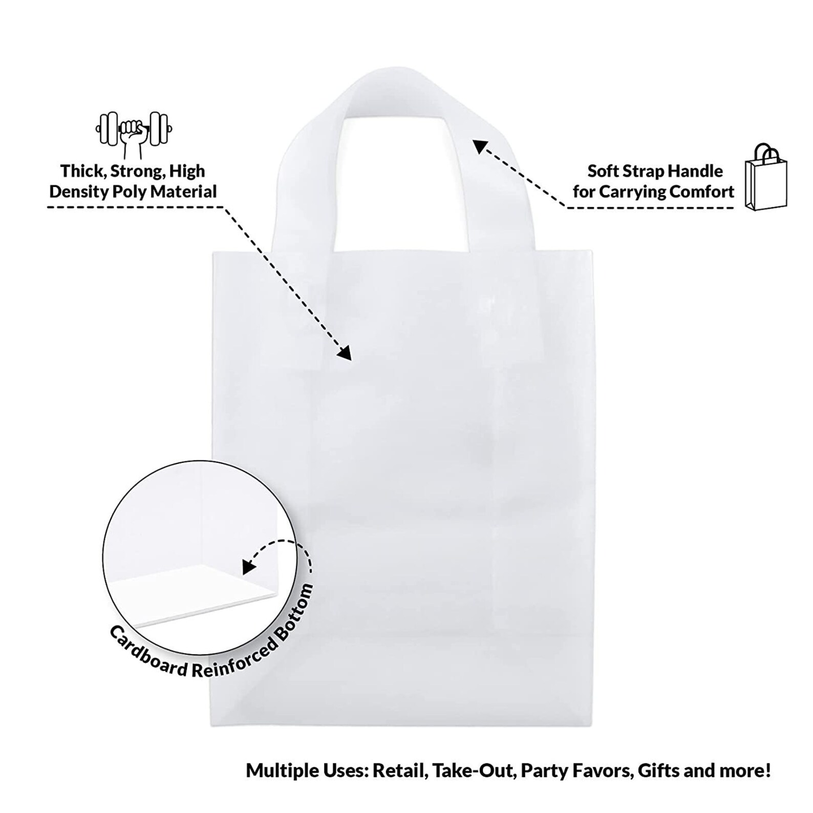 Clear Plastic Bags with Handles Small Shopping Bags with Etsy