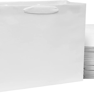 Buy Paper Shopping Bags White 16x6x19 Online