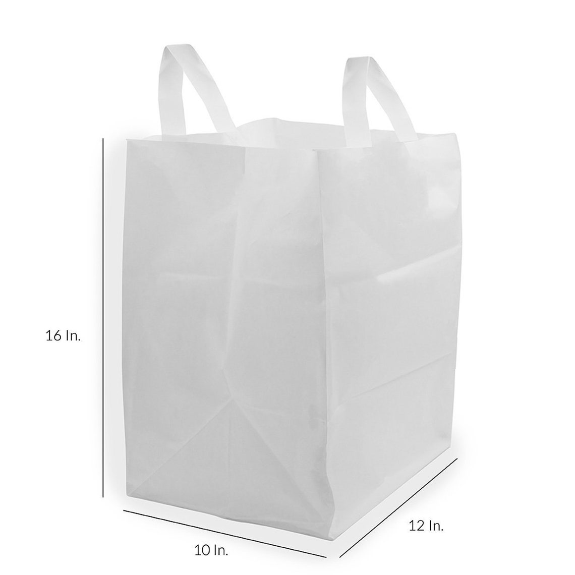 Take Out Bags Thick White Plastic Shopping Bags With Handles Etsy