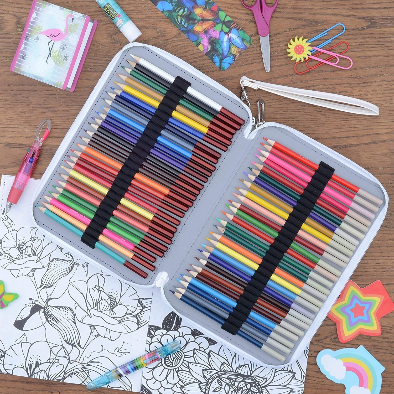 Colored Pencil Holder Large Capacity 200 Pencil Case with Etsy
