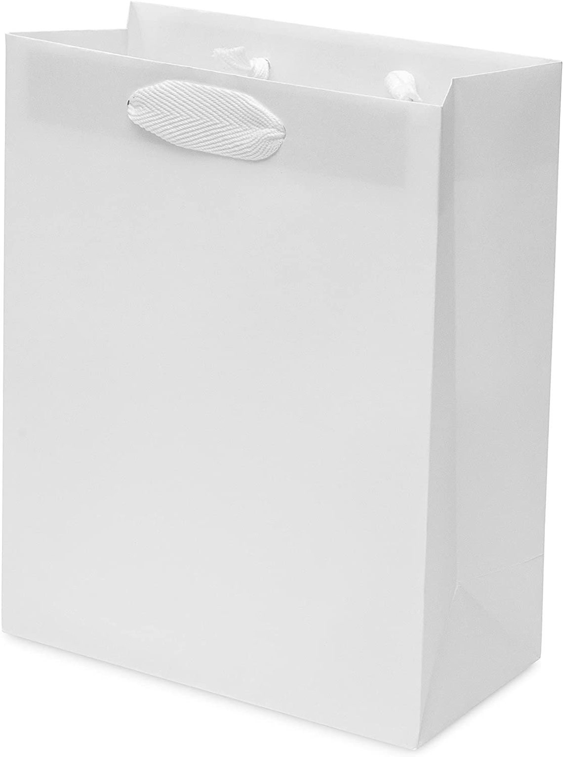 White Gift Bags With Handles 8x4x10 Inch Paper Shopping Etsy