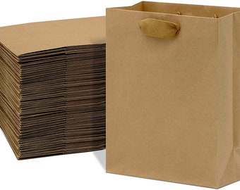 Brown Kraft Paper Party Bags With Twisted Handles All Sizes and Quantities