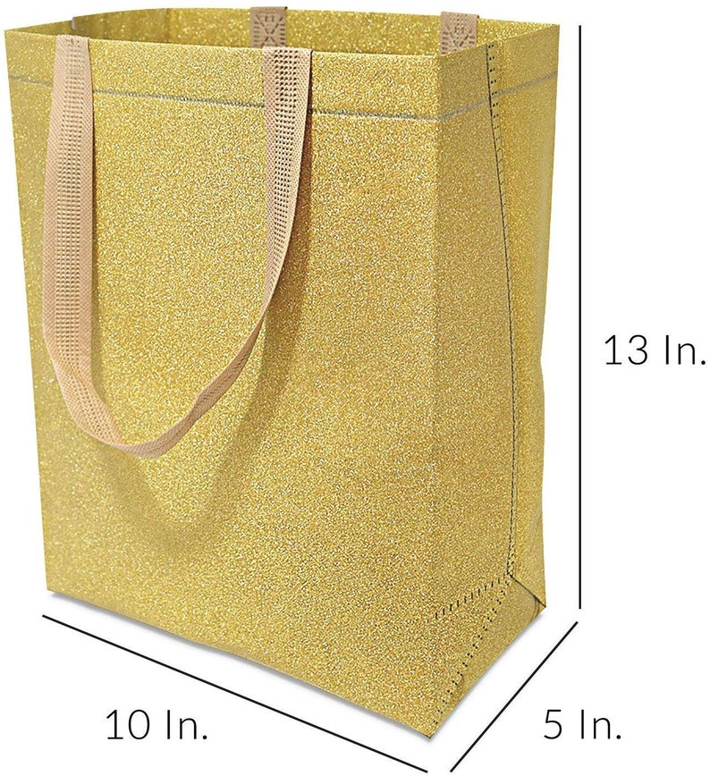 Large Reusable Glitter Gift Bags With Handles Party Favor Bags Etsy