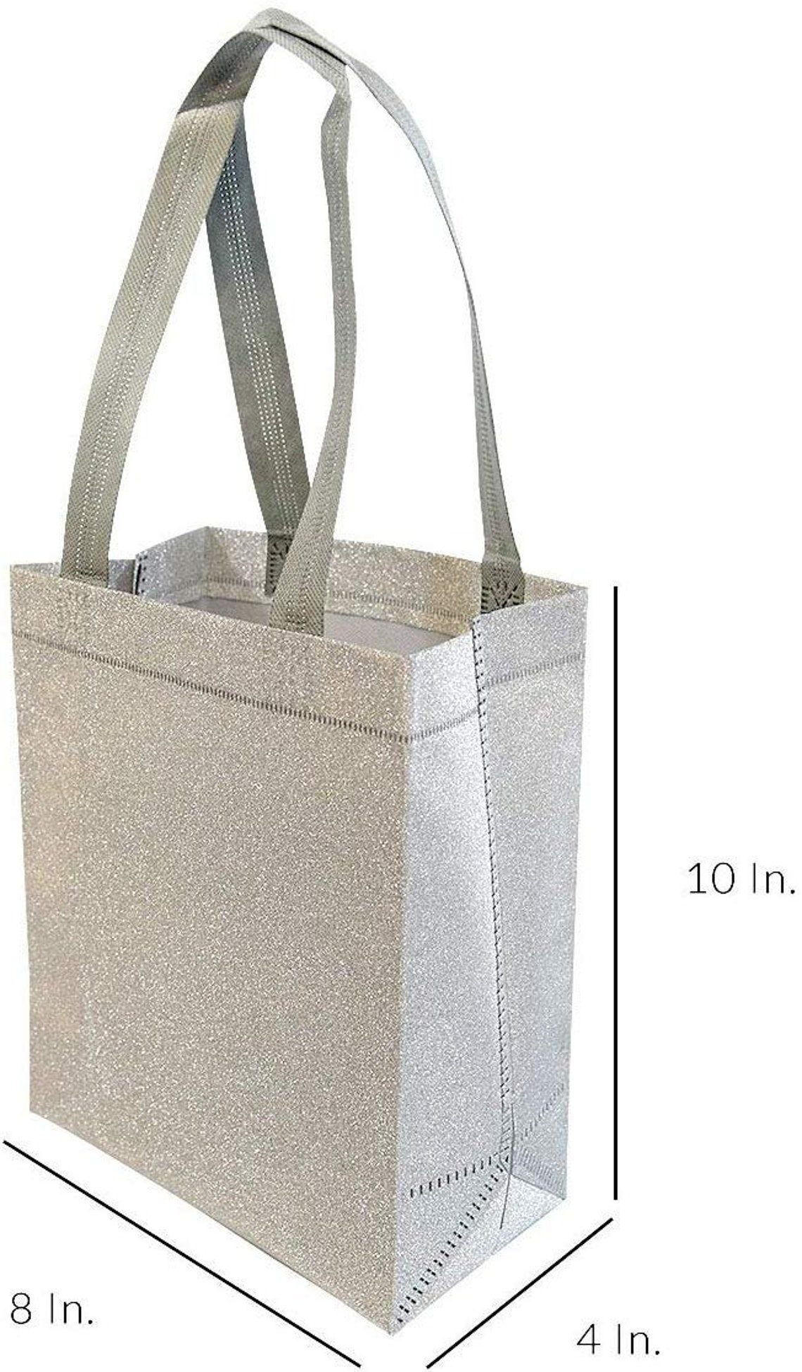 blue glitter gift bags